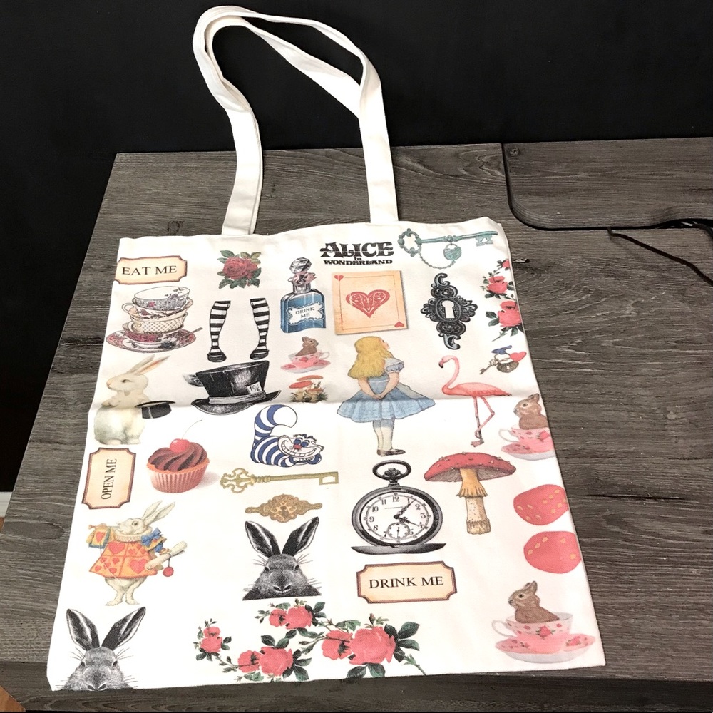 Alice in Wonderland Canvas Tote Bag